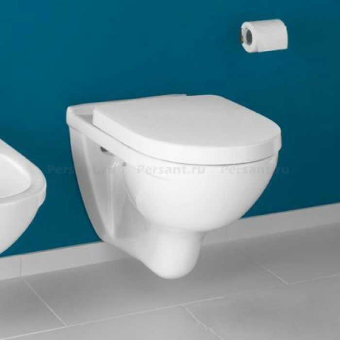 Подвесной унитаз Villeroy&Boch O.novo безободковый с сиденьем микролифт 5660HR01