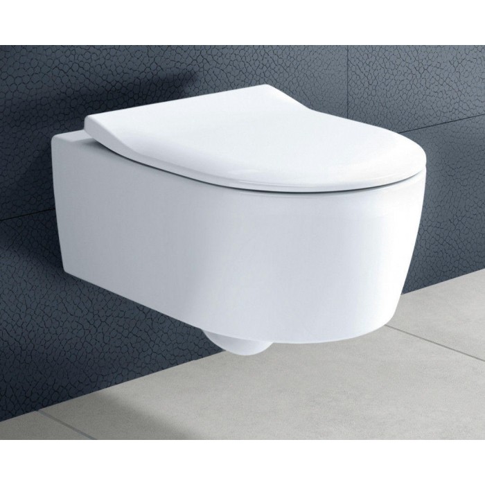 Подвесной унитаз Villeroy&Boch Avento безободковый с сиденьем микролифт 5656RS01