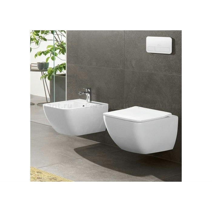 Подвесной унитаз Villeroy&Boch Venticello безободковый с сиденьем микролифт 4611RS01