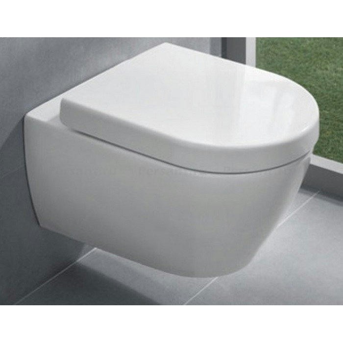 Подвесной унитаз Villeroy&Boch Subway 2.0 безободковый Ceramic Plus 5614R2R1 с сиденьем