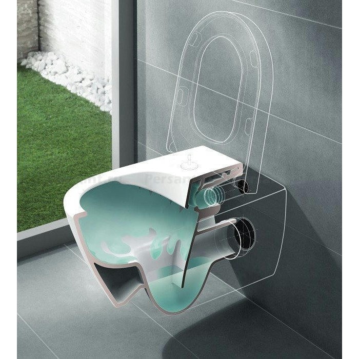 Подвесной унитаз Villeroy&Boch Subway 2.0 безободковый Ceramic Plus 5614R2R1 с сиденьем