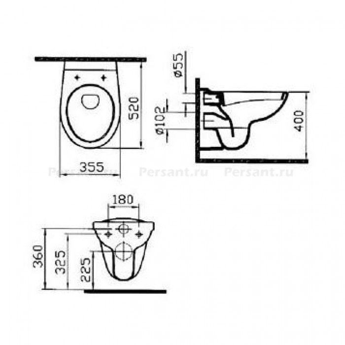 Подвесной унитаз Vitra Normus 6855B003-0101