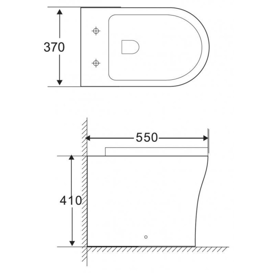 Унитаз приставной BelBagno ANCONA BB1224CBR-P