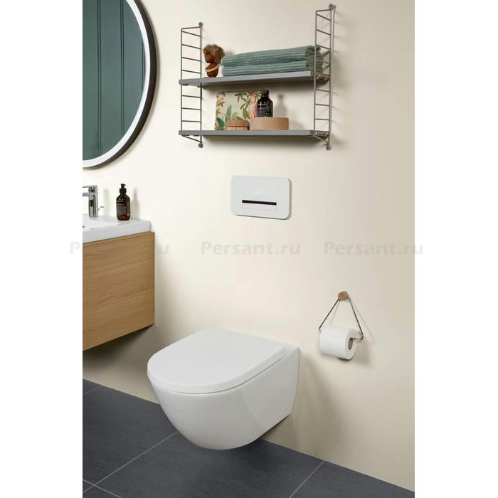 Подвесной унитаз Villeroy&Boch Subway 3.0 со смывом Twist Flush 4670T0R1 Ceramic Plus