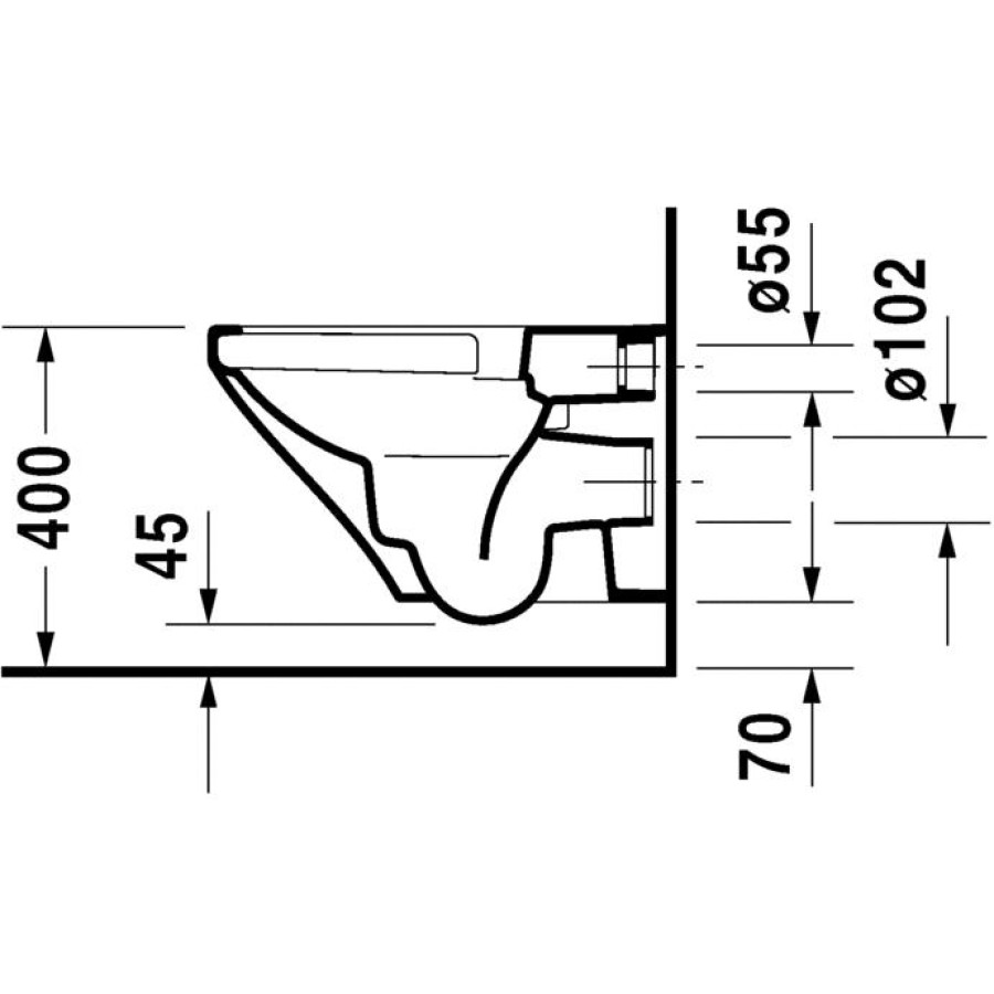 Комплект подвесной унитаз+сиденье Duravit DuraStyle 45510900A1 (2551090000+0063790000)