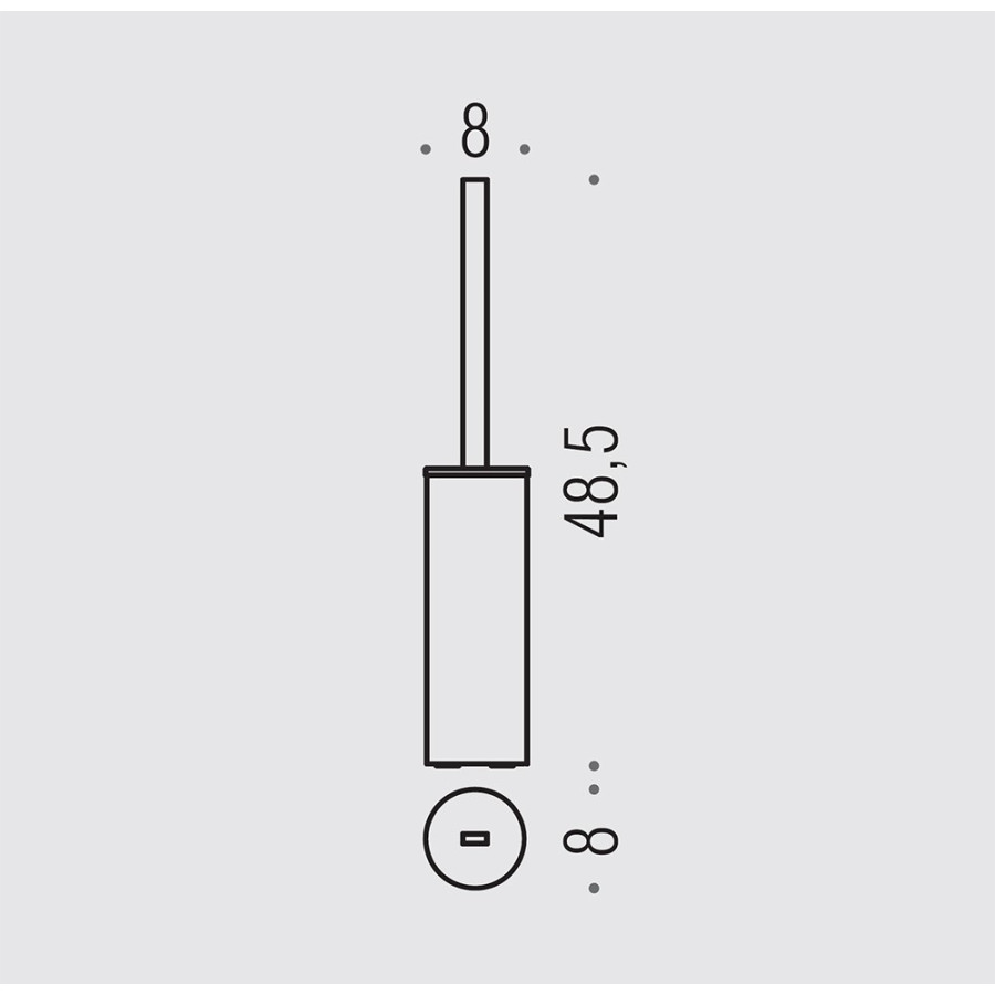 Colombo Design NORDIC B5206 Ерш для унитаза - напольный (хром)