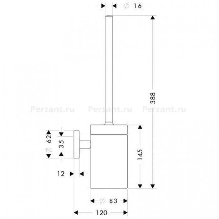 Ершик для унитаза 40522000 Hansgrohe Logis