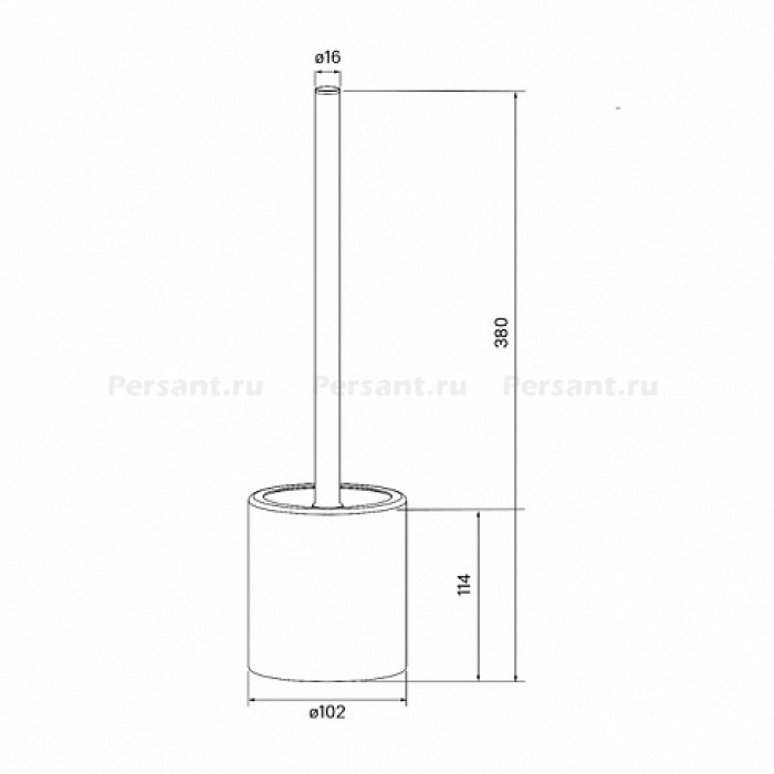 IDDIS Optima Home BRU02POi47 Ёршик для унитаза напольный (хром)
