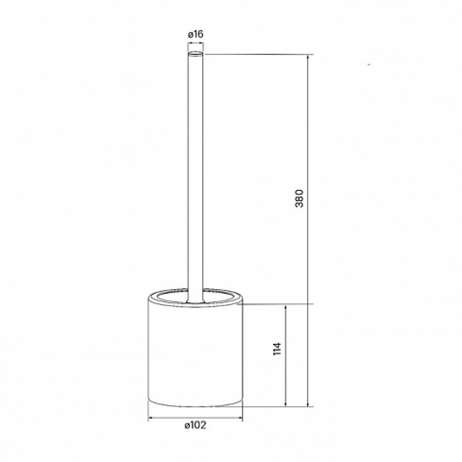 IDDIS Optima Home BRU02POi47 Ёршик для унитаза напольный (хром)