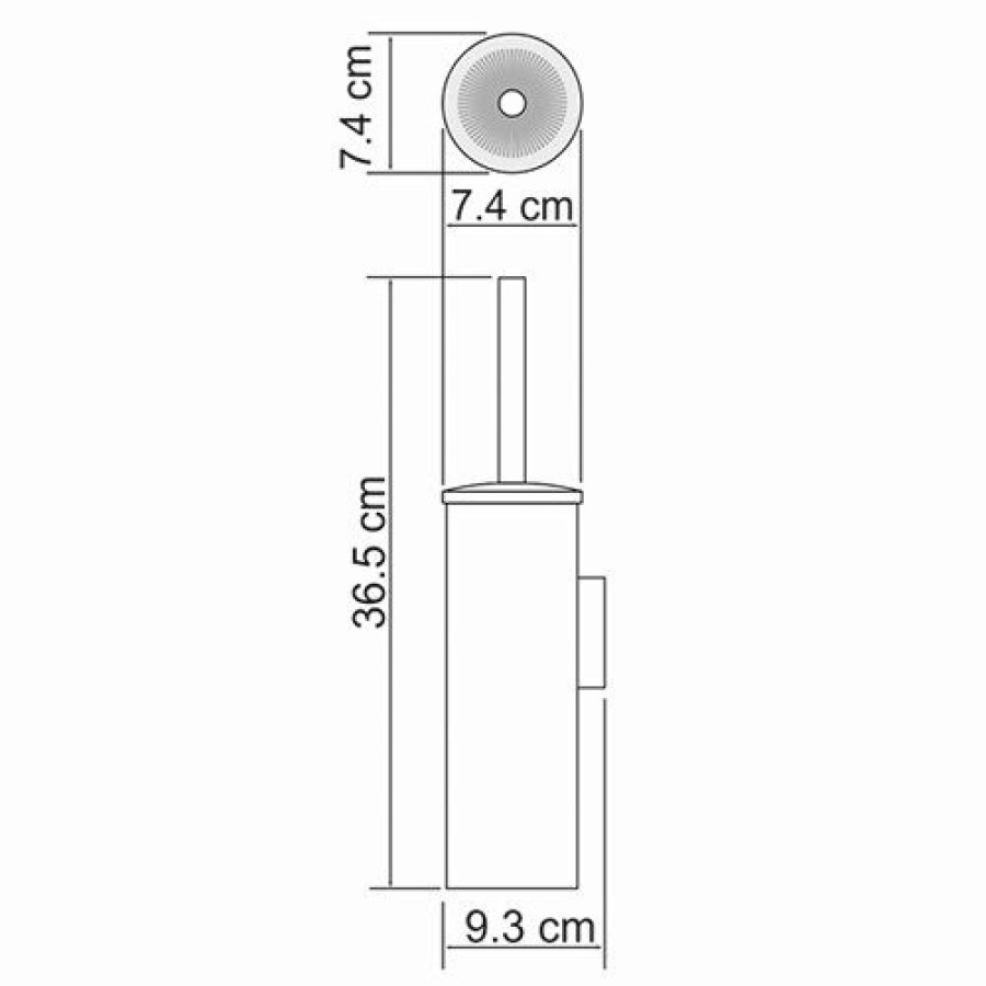 WasserKRAFT K-1057 Ёршик для унитаза подвесной (никель)