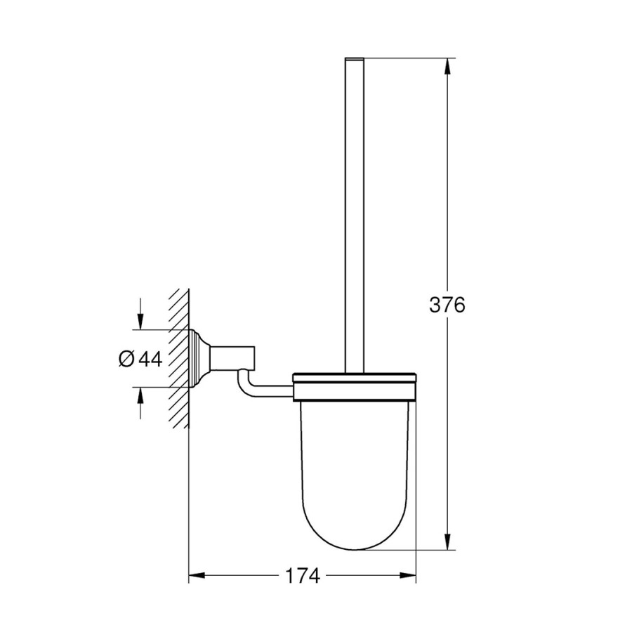 GROHE Essentials Authentic 40658001 - Ёршик для унитаза (хром)