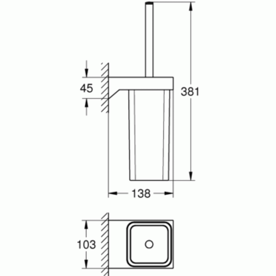 Туалетный ершик 40857000 Grohe Selection Cube