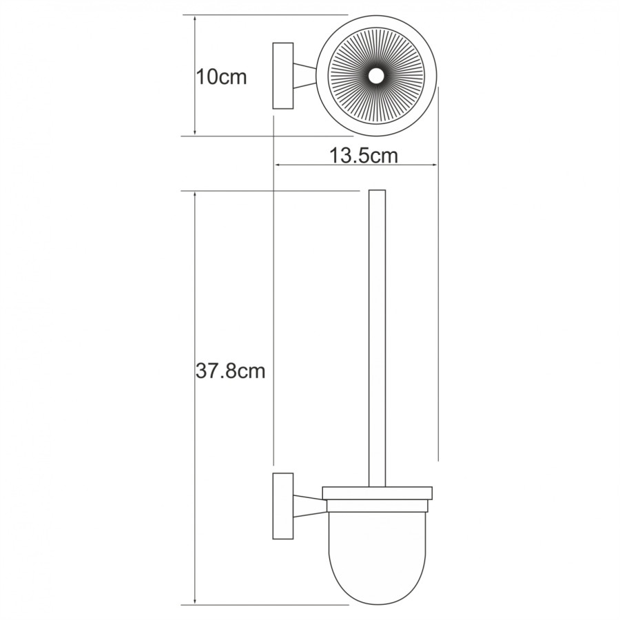 WasserKRAFT Isen K-4027 Ёршик для унитаза подвесной (хром)