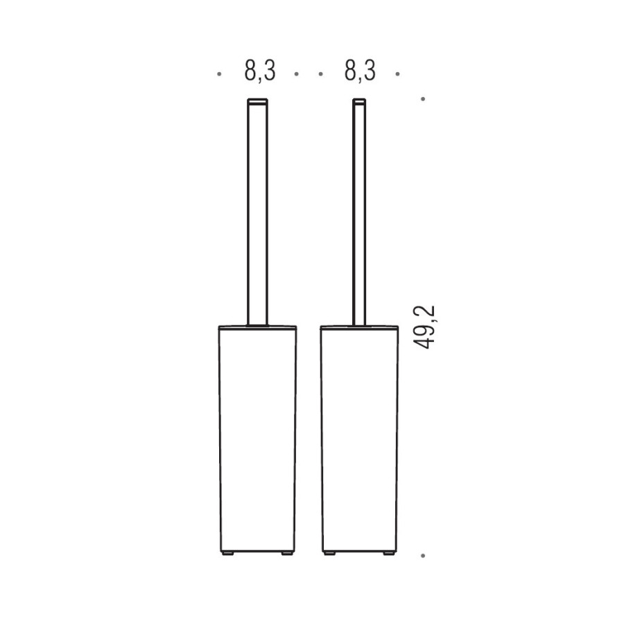 Colombo Design BasicQ B3706 Ёршик для унитаза - напольный (хром)