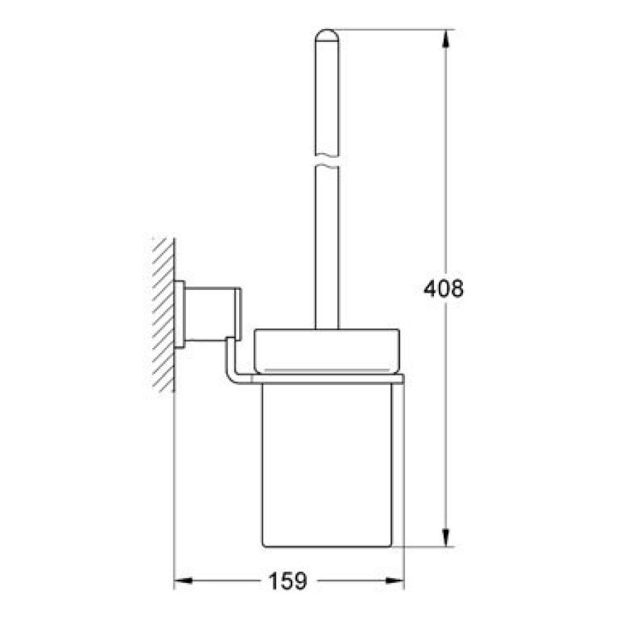 grohe allure 40340 000 Туалетный "ершик" в комплекте (хром)