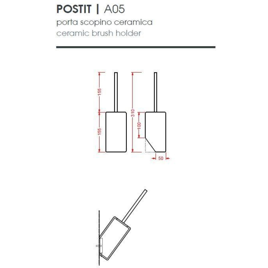 ArtCeram Post it PSC002 01 00 Ершик для унитаза