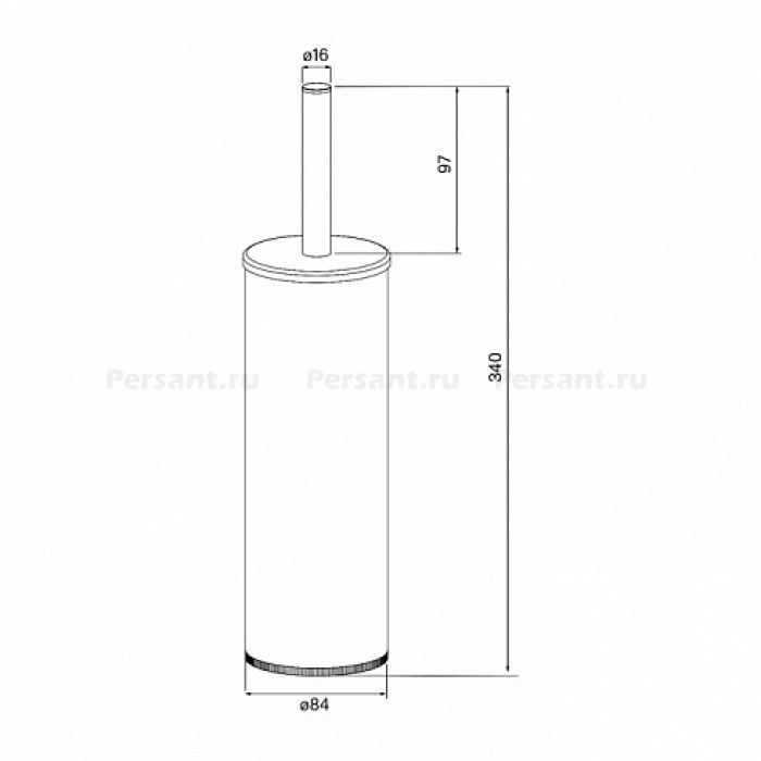 IDDIS Optima Home BRUBL0i47 Ёршик для унитаза напольный (чёрный матовый)