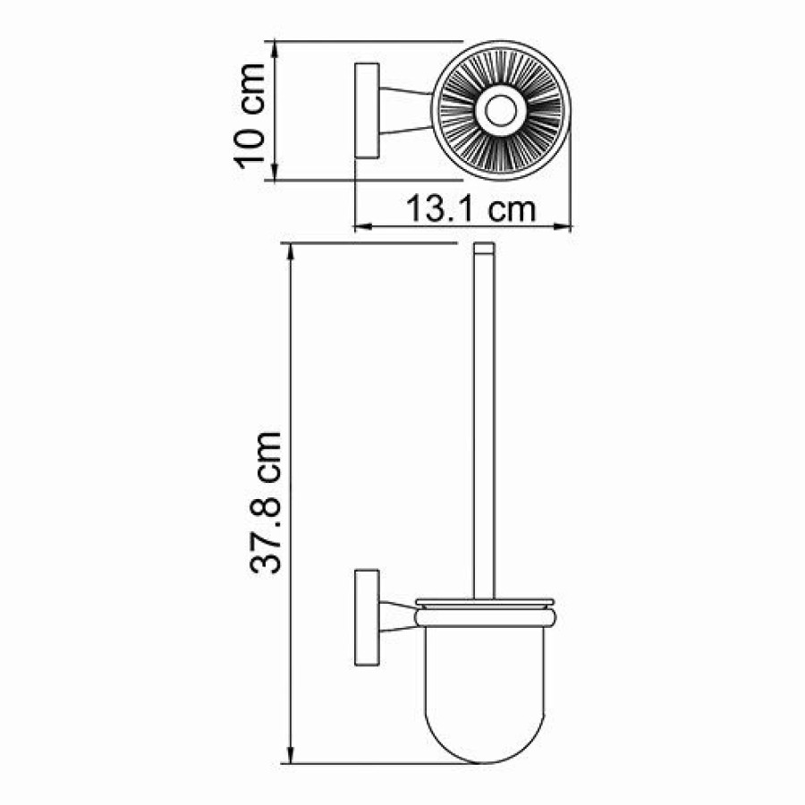 WasserKRAFT Lippe K-6527 Ёршик для унитаза подвесной (хром)