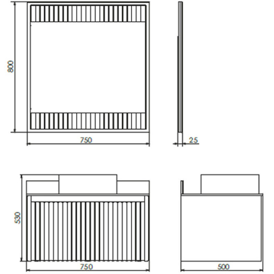 Зеркало Comforty Марсель 75 00-00012269 Белое