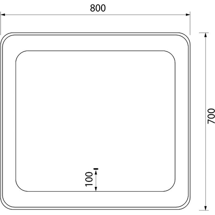 Зеркало Iddis Esper 80 ESP8000i98 с подсветкой Белое матовое c сенсорным выключателем и диммером