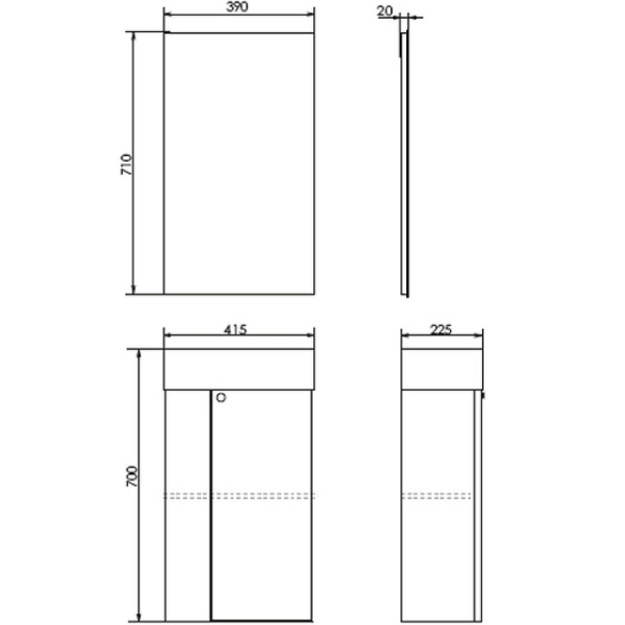 Зеркало Comforty Асти 40 00-00012834 Белое