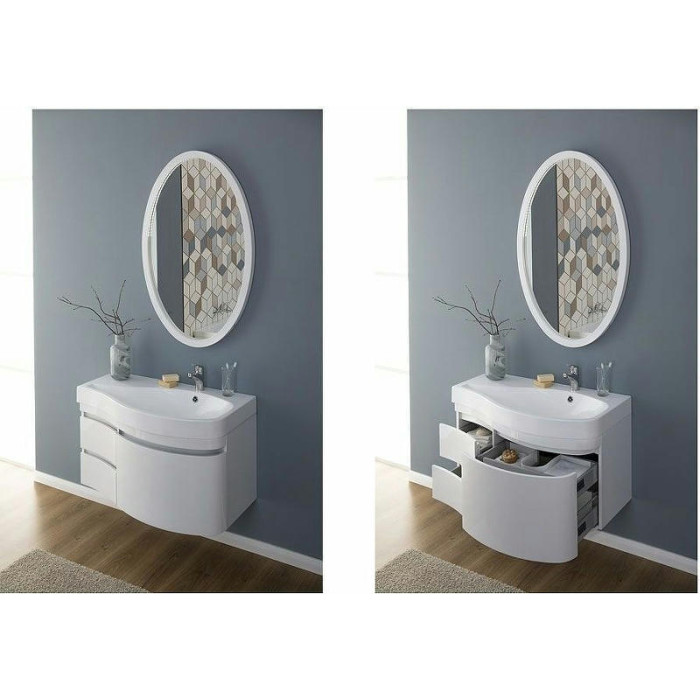 Зеркало Aquanet Сопрано 70 169607 с подсветкой Белое
