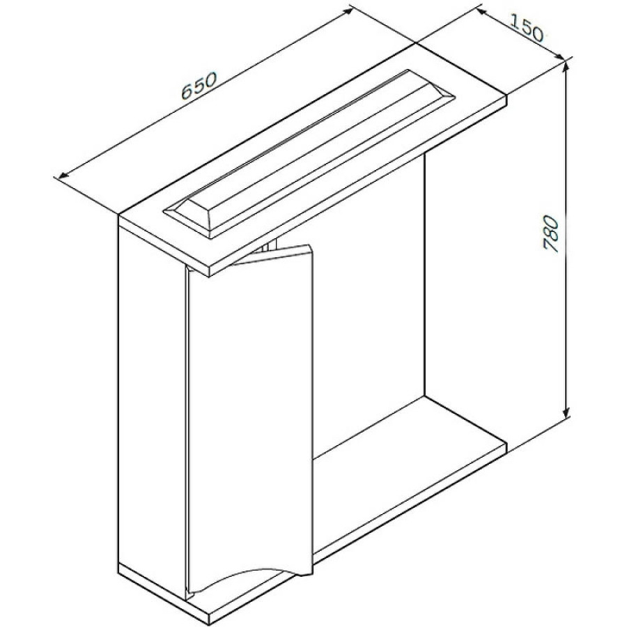 Зеркало со шкафом AM.PM Like 65 L M80MPL0651WG с подсветкой Белый