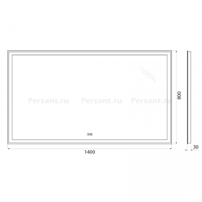 Зеркало BelBagno 140x80 SPC-GRT-1400-800-LED-TCH-WARM с подсветкой и антизапотевателем