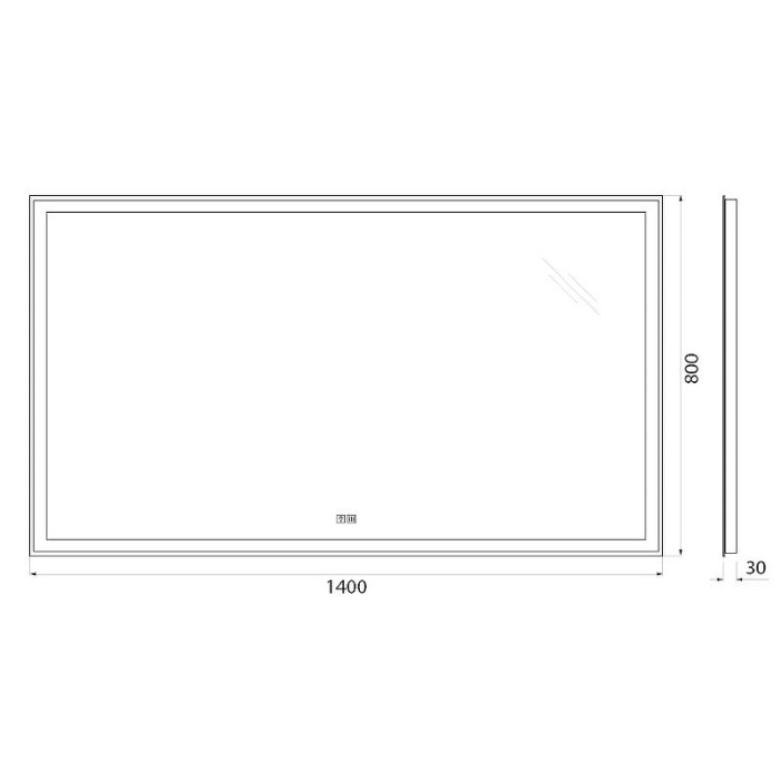 Зеркало BelBagno 140x80 SPC-GRT-1400-800-LED-TCH-WARM с подсветкой и антизапотевателем