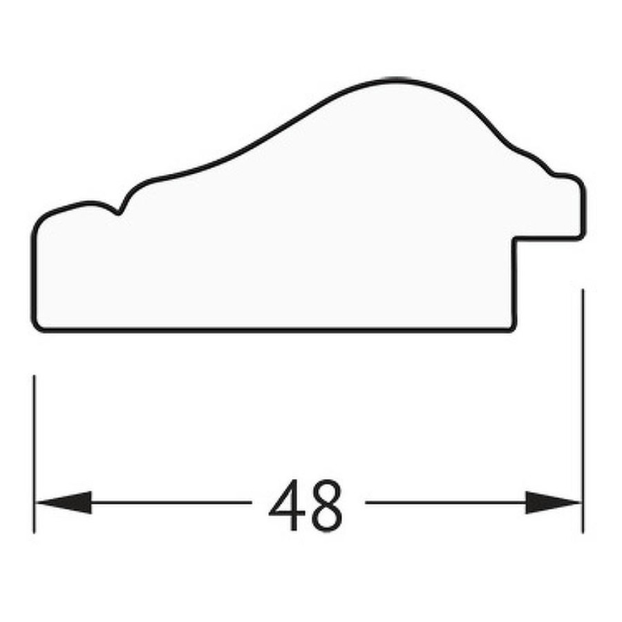 Зеркало Evoform Definite 82х62 BY 1006 в багетной раме - Алебастр 48 мм