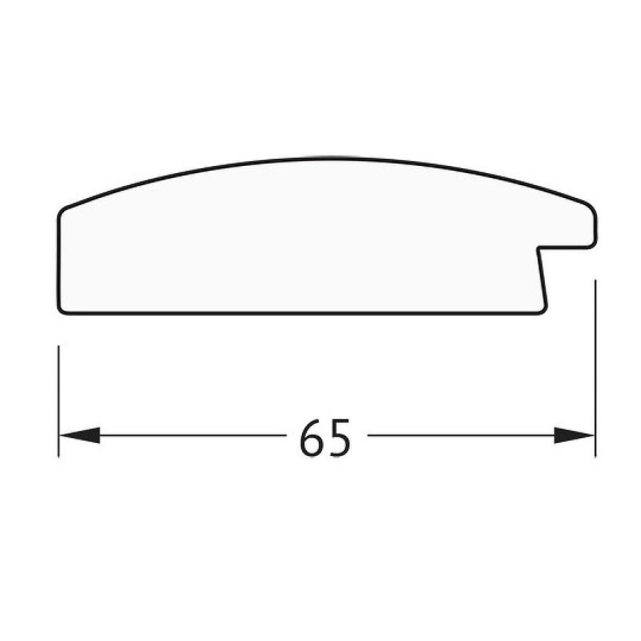 Зеркало Evoform Definite 96х76 BY 1044 в багетной раме - Орех 65 мм