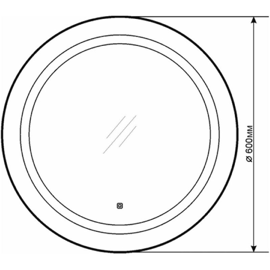 Зеркало Comforty Круг 60 00-00005261 с подсветкой с сенсорным выключателем