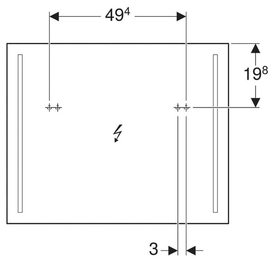 Зеркало Geberit Option 80 500.588.00.1 с подсветкой