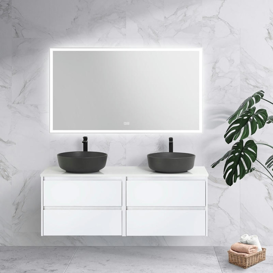 Зеркало BelBagno 140 SPC-GRT-1400-800-LED-TCH-WARM с подсветкой с подогревом с сенсорным выключателем