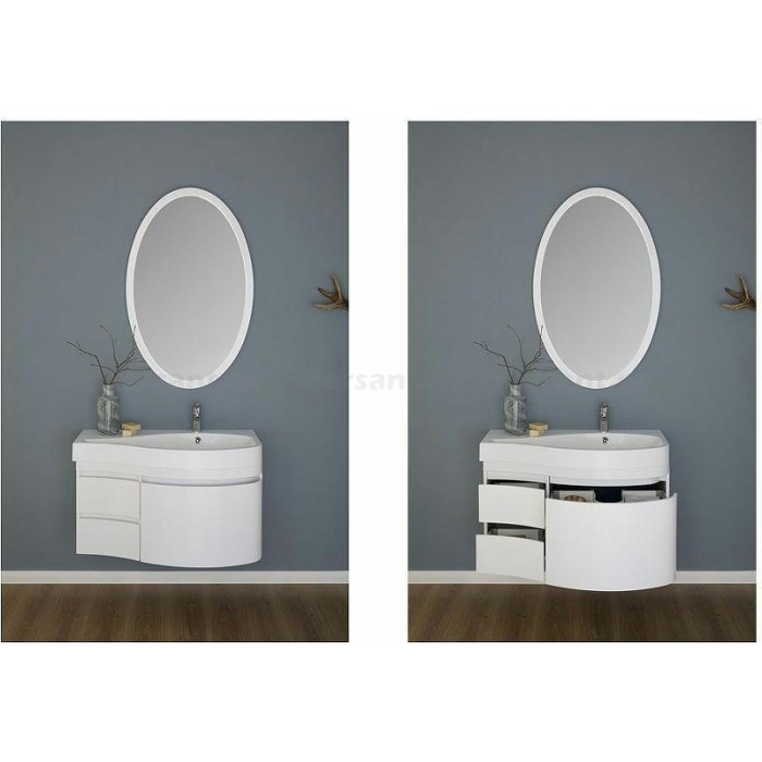 Зеркало Aquanet Сопрано 70 169607 с подсветкой Белое