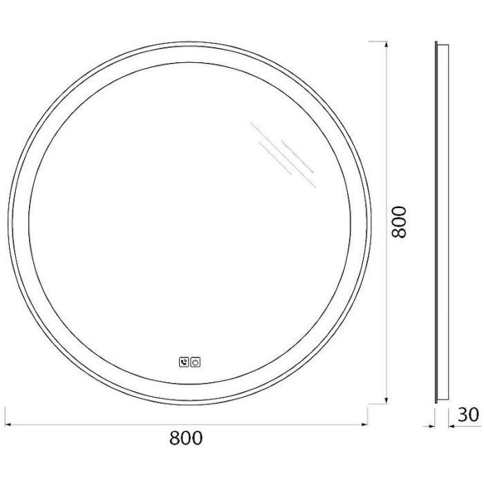 Зеркало BelBagno SPC-RNG-800-LED-TCH-PHONE с подсветкой, bluetooth и громкой связью