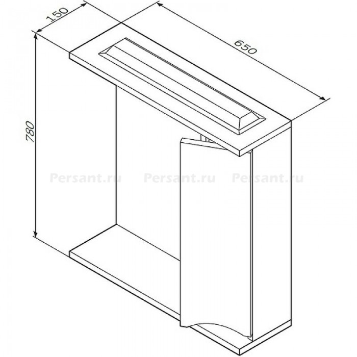 Зеркало со шкафом AM.PM Like 65 R M80MPR0651WG с подсветкой Белый