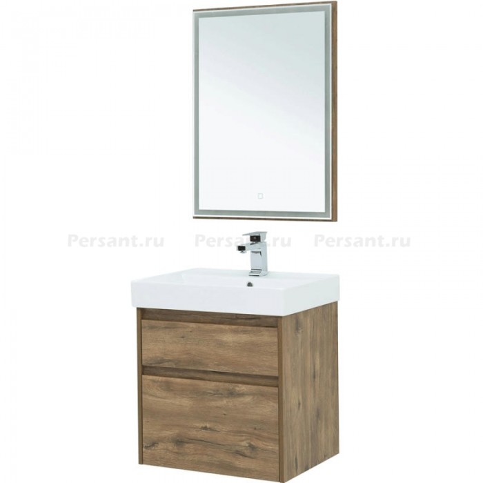 Зеркало Aquanet Nova Lite 60 249510 с подсветкой Дуб рустикальный