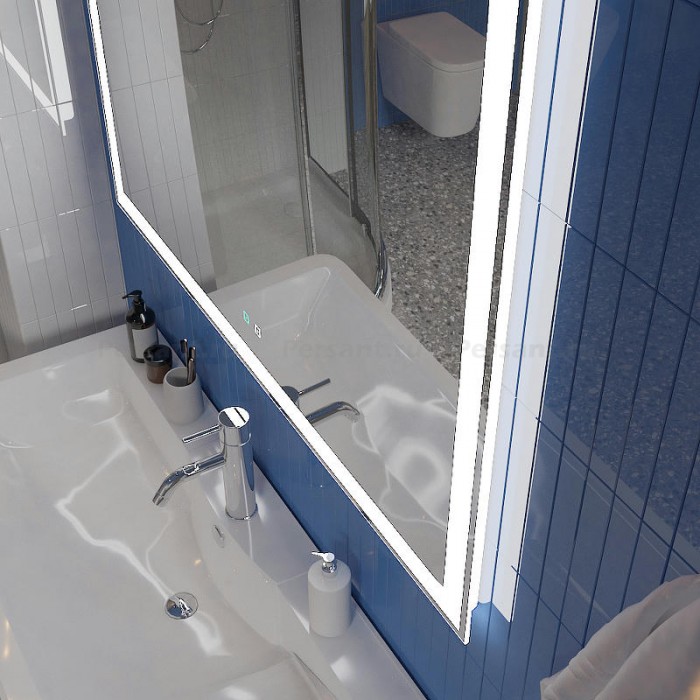 Зеркало BelBagno 100x80 SPC-GRT-1000-800-LED-TCH-SND с подсветкой с голосовым управлением и подогревом
