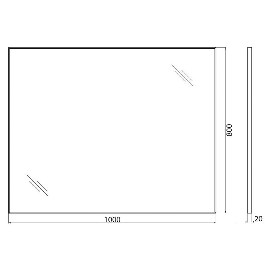 Зеркало BelBagno SPC-AL-1000-800 Хром