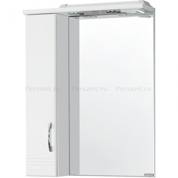 Зеркало со шкафом Aquaton Онда 58 1A009802ON01L с подсветкой Белое
