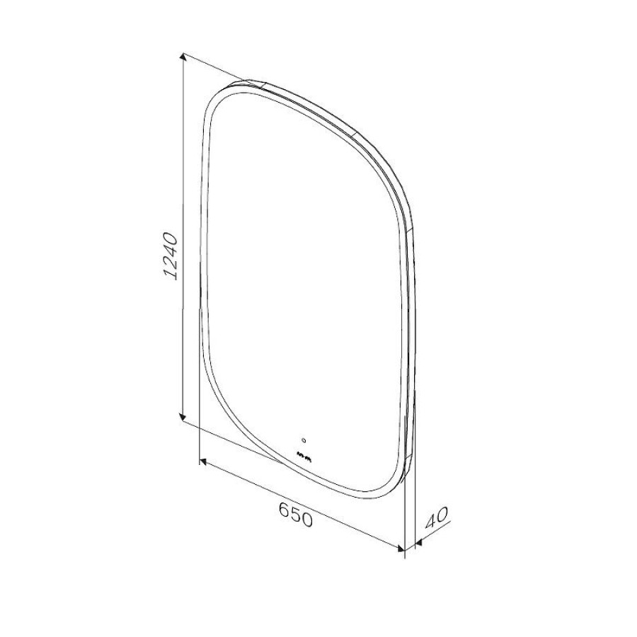 Зеркало AM.PM Func 65 M8FMOX0651WGH с подсветкой с ИК-сенсорным выключателем