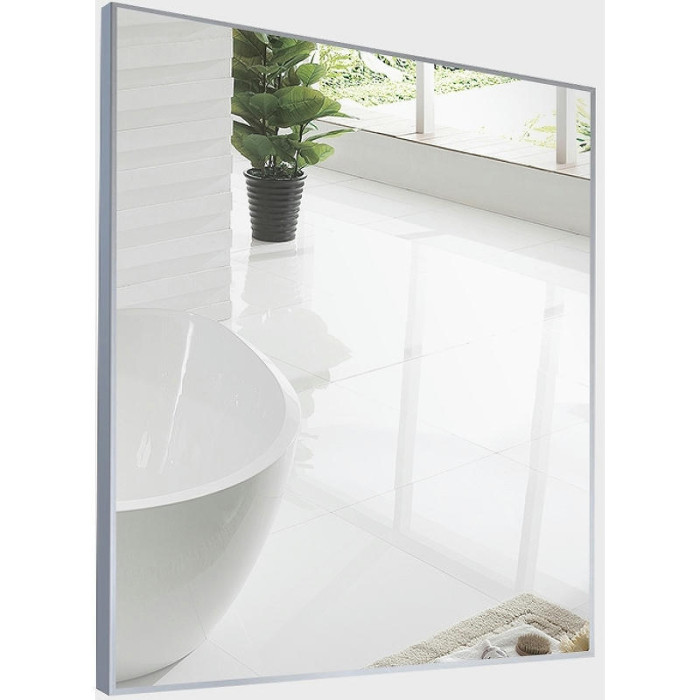 Зеркало BelBagno 80x90 сатин SPC-AL-800-900 в алюминиевой раме