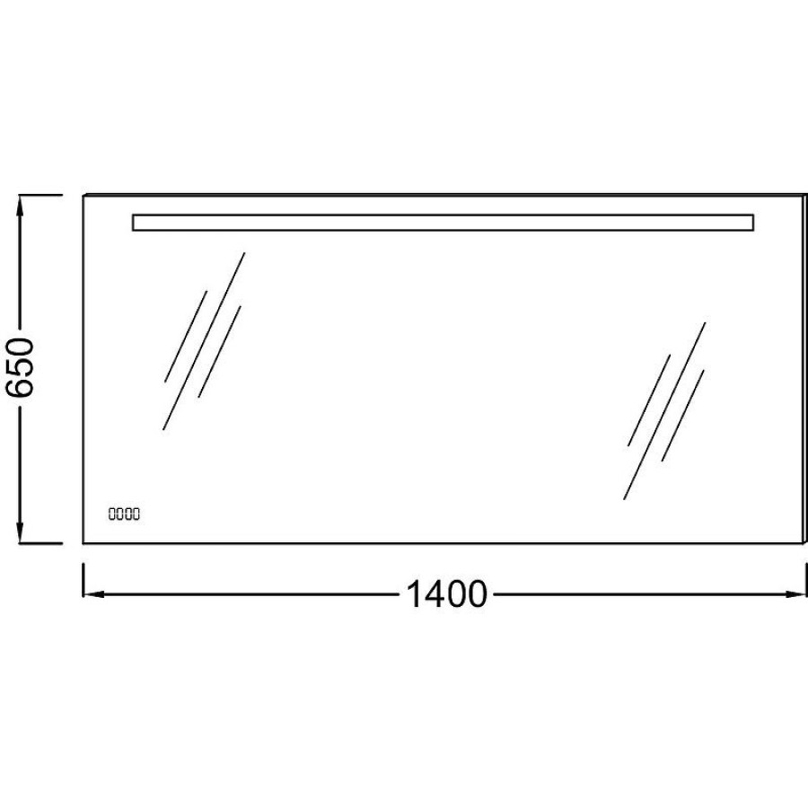 Зеркало Jacob Delafon 140 EB1165-NF с подсветкой с часами, подогревом и ИК-выключателем