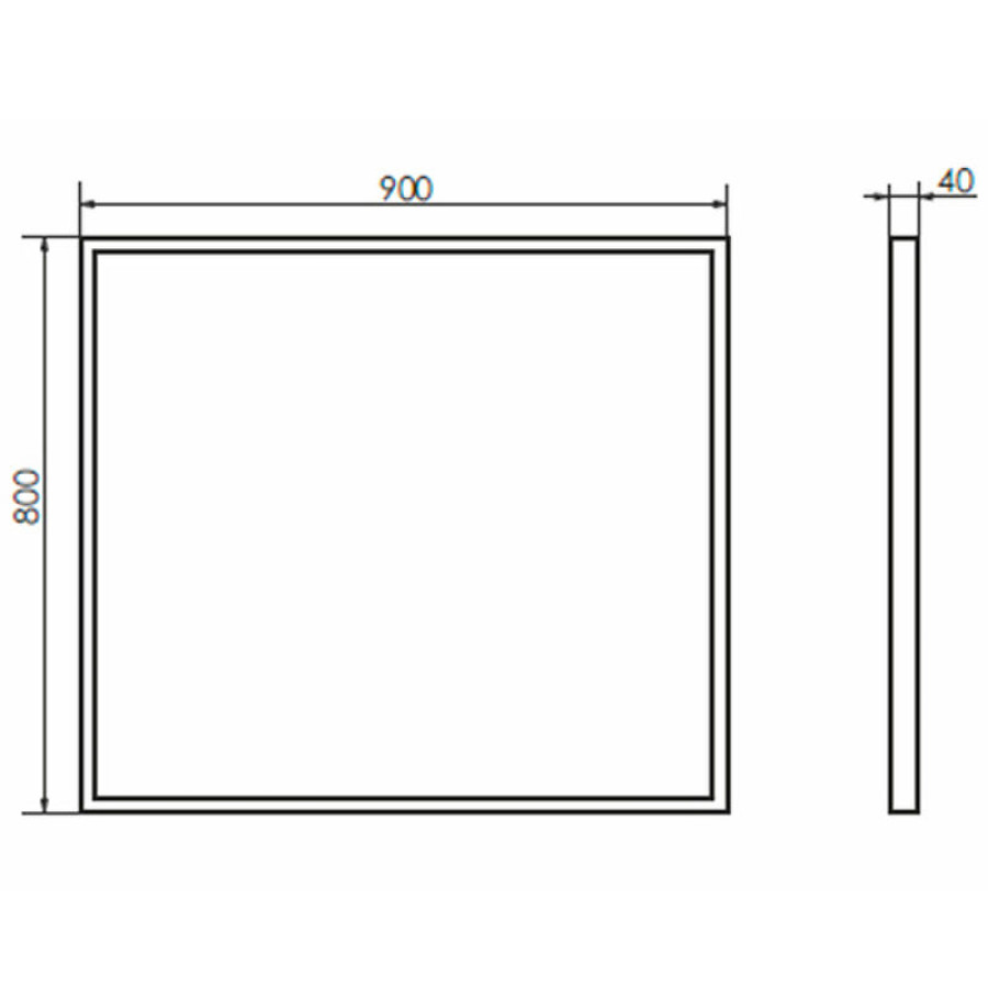 Зеркало Comforty Бредфорд 90 00-00009954 Серый графит