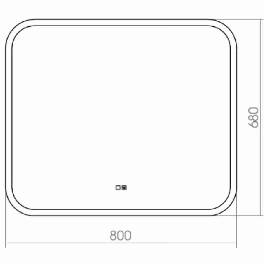 Зеркало Silver Mirrors Stiv 80 ФР-00001503 с подсветкой с сенсорным выключателем и подогревом