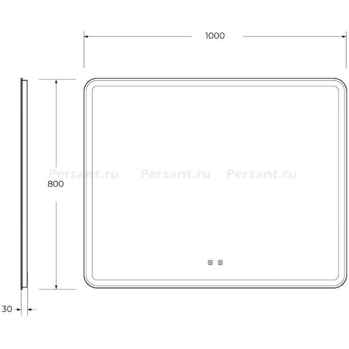 Зеркало BelBagno 100x80 SPC-MAR-1000-800-LED-TCH-SND с подсветкой, подогревом и голосовым управлением
