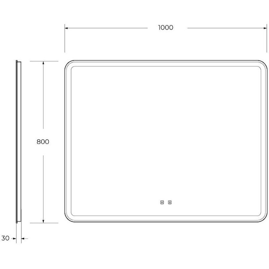 Зеркало BelBagno Marino 100 SPC-MAR-1000-800-LED-TCH-SND с подсветкой с голосовым управлением и подогревом