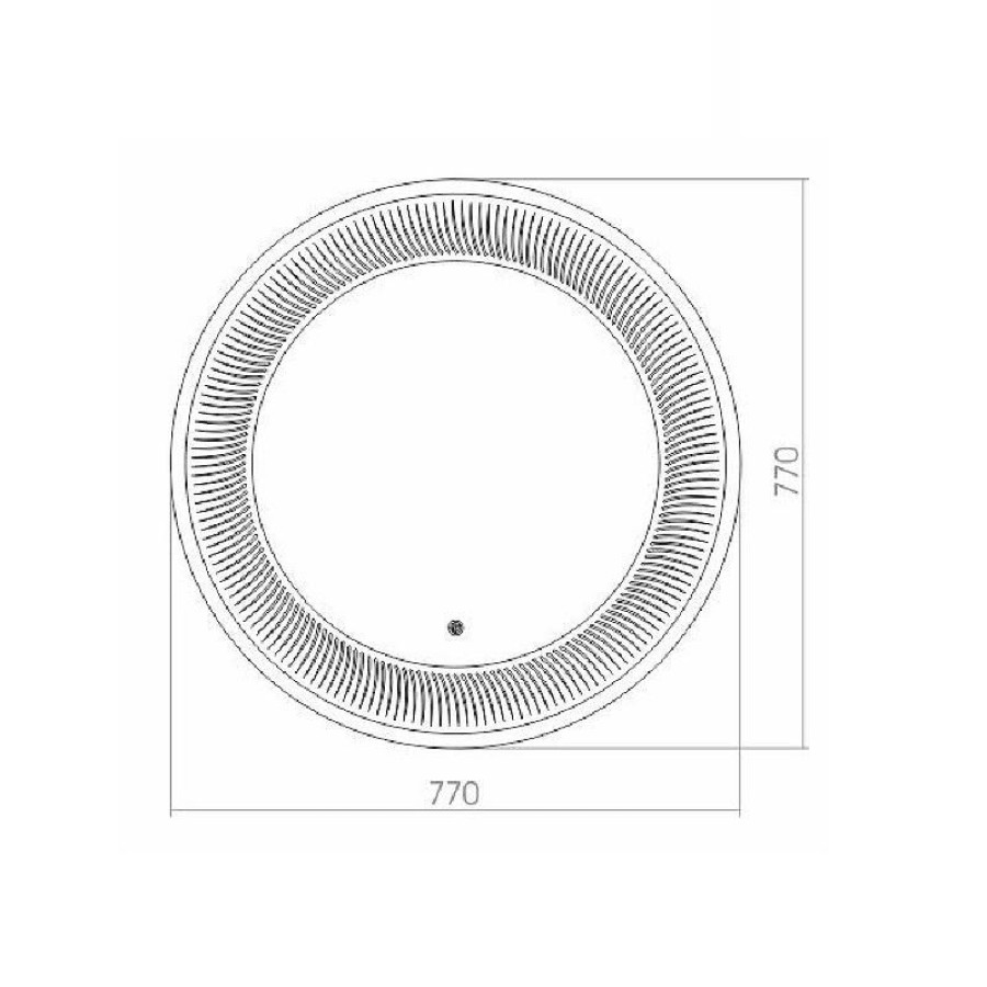 Зеркало Azario Милуз 77 ФР-00000937 с подсветкой с сенсорным выключателем