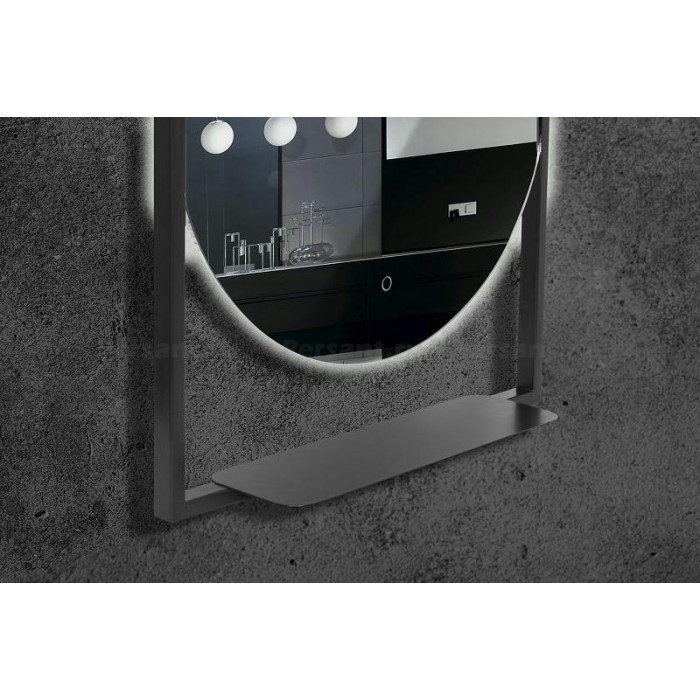 Зеркало Boheme Armadi Art Vallessi 80 550/2 с подсветкой Антрацит с сенсорным выключателем